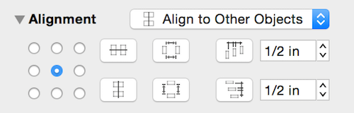 Omnigraffle's alignment tool