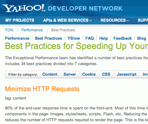 Yahoo Best Practices