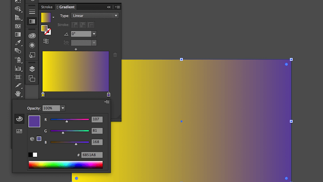 Setting the last color stop of the gradient