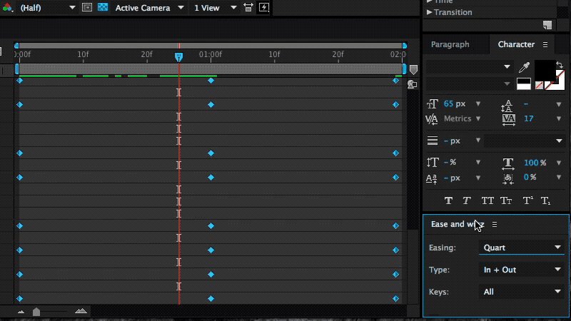 After Effects ease and wizz