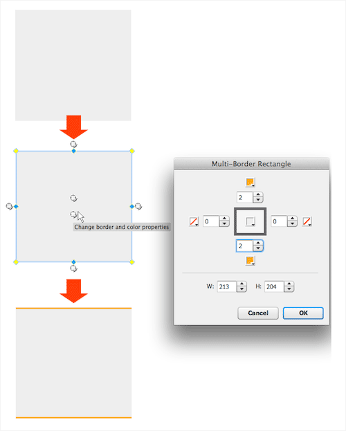 Multi-border autoshape