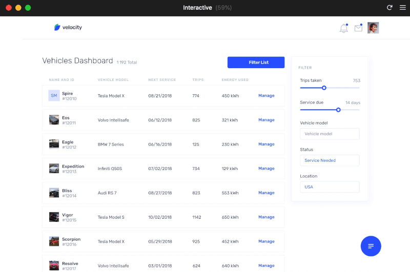 Different states of the FAB in Preview Mode while hovering and clicking it.