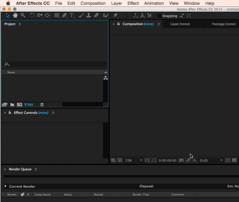 After Effects canvas set up