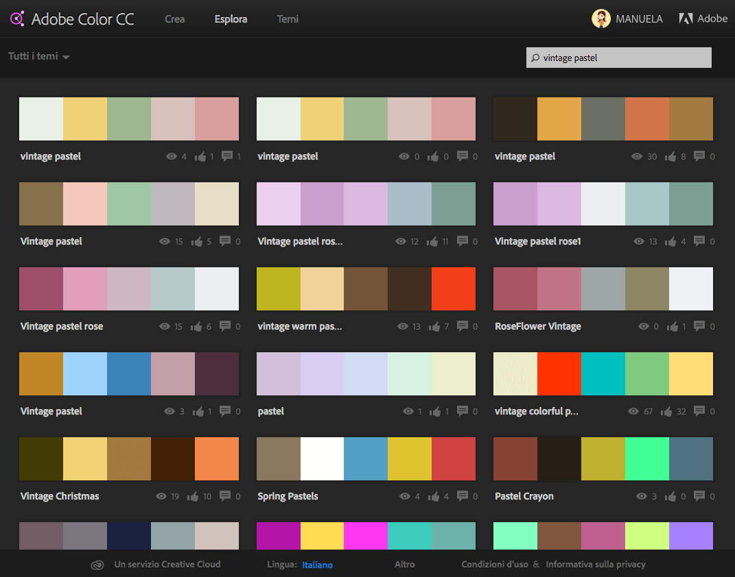 adobe color palette from image