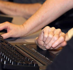 Photo of a braille display