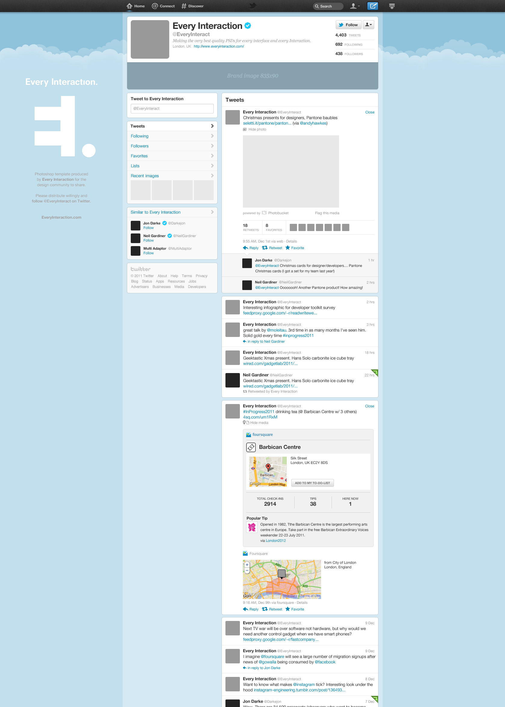 Free New Twitter Profile Page GUI PSD — Smashing Magazine Pertaining To Blank Twitter Profile Template