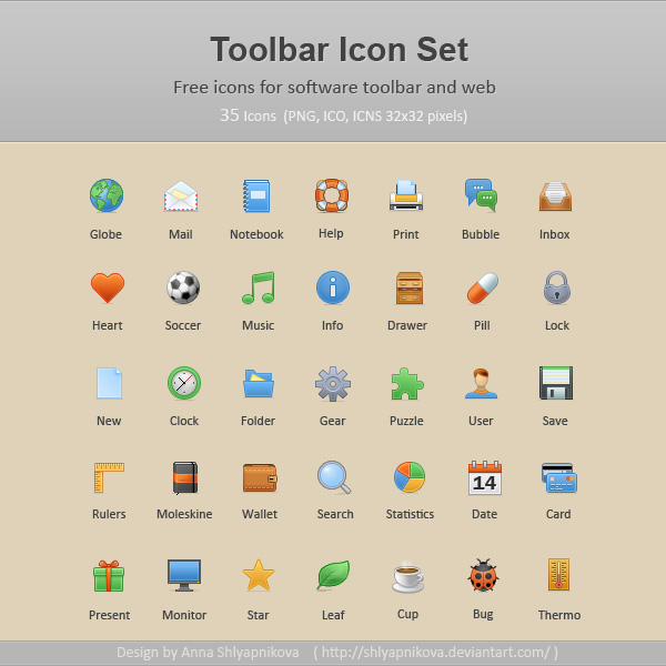 Toolbar Icon Set