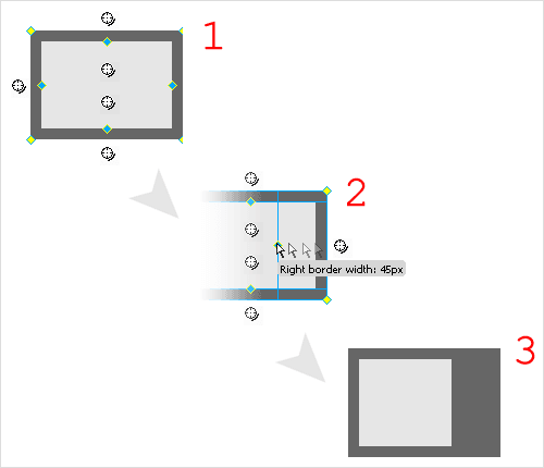 Multi-Border Rectangle auto shape