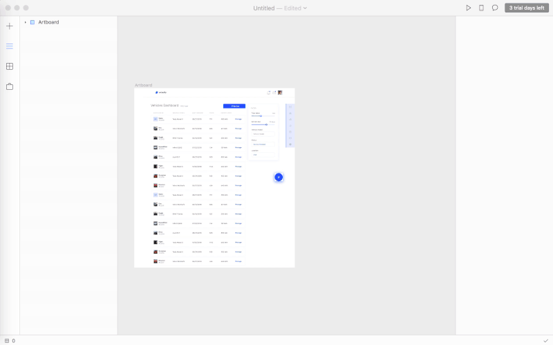 To create a Frame, select Frame and drag and drop in the canvas.