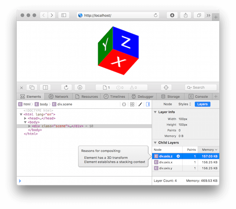 Safari with Web Inspector