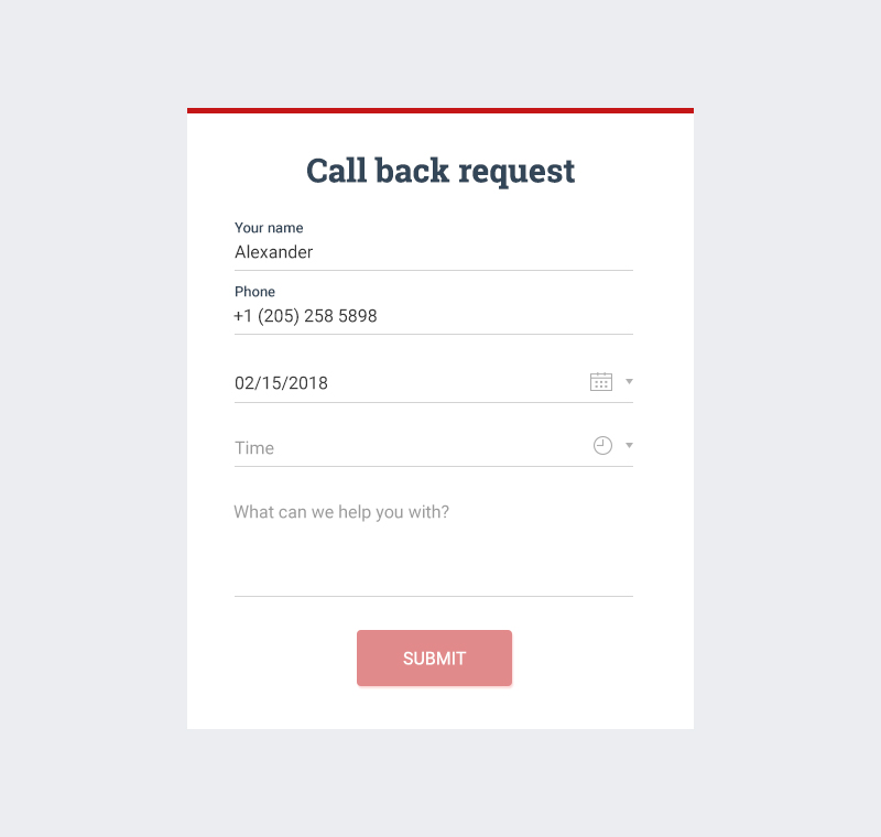 Button form ux