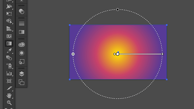 A radial gradient