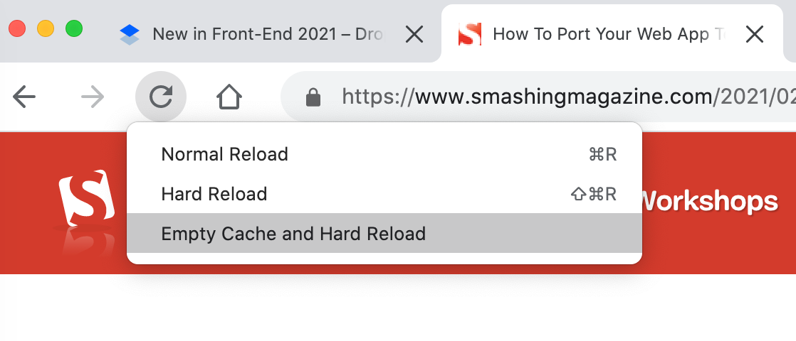 microsoft edge clear cache and hard refresh