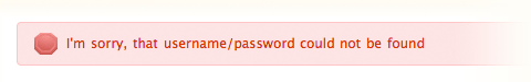 Mailchimp error message