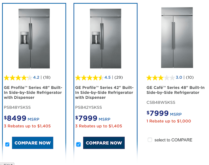 3 Way Comparison Chart