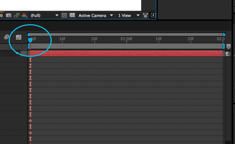 After Effects timeline