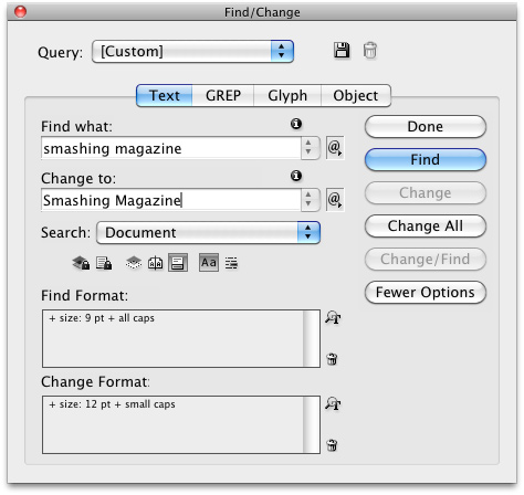 docsflow indesign shortcut