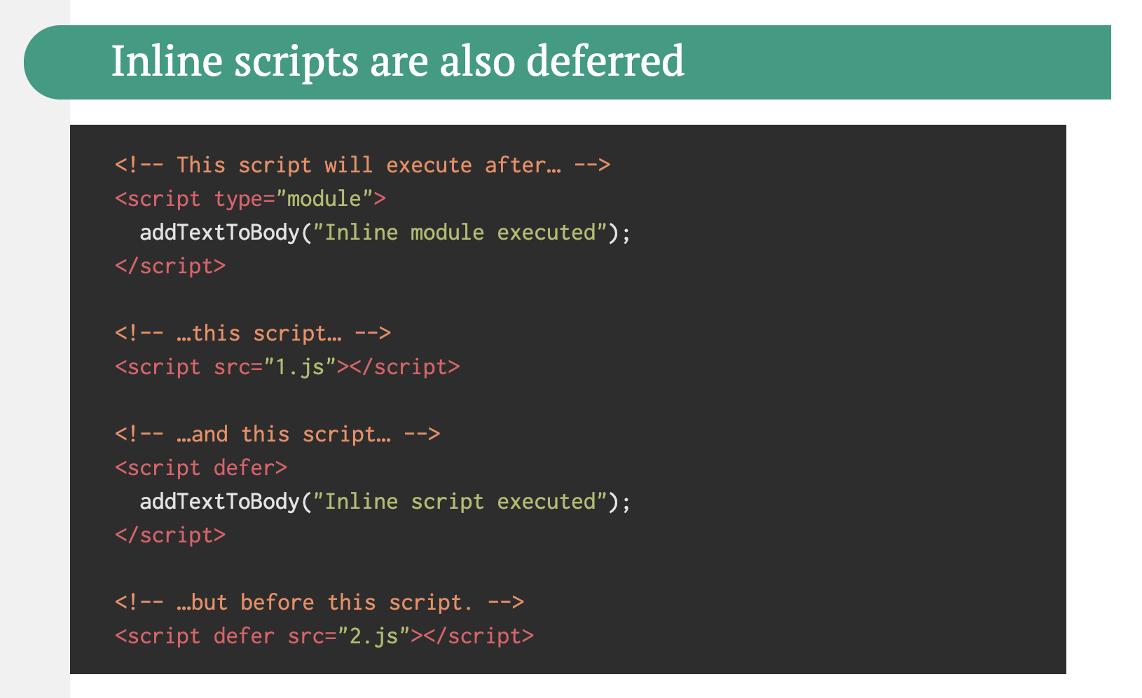 Сценарии inline. Script defer. Defer js. Async defer. 4 4 1 script script