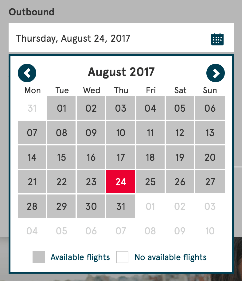 Norwegian airline doesn't support any manual input. That reduces errors, but every minor change in the input requires prompting a date picker and adjustments in it.