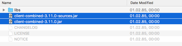 Selecting the correct files of the Selenium lib.