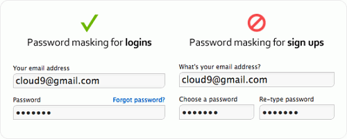 Better Password Masking For Sign-Up Forms