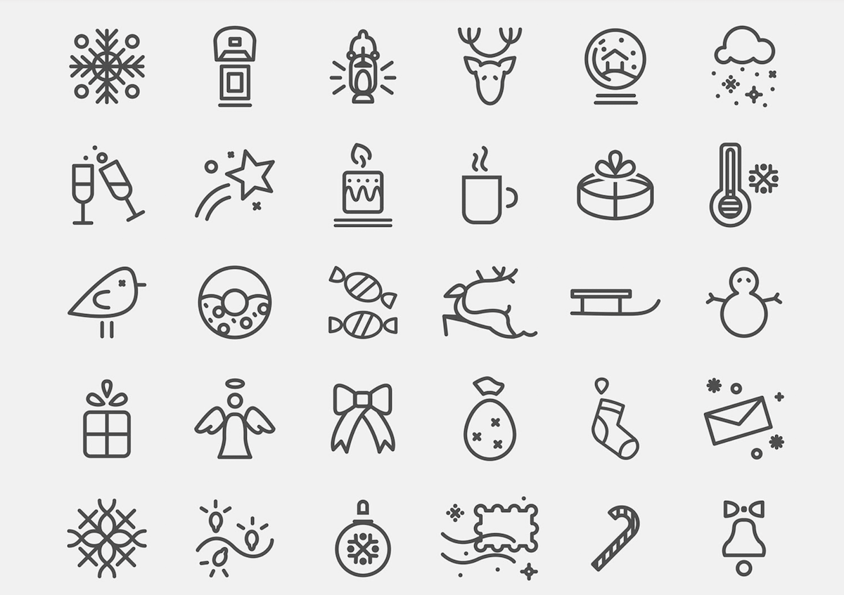 Free Holiday-Inspired Icon Sets And Vector Elements | Website Design in ...